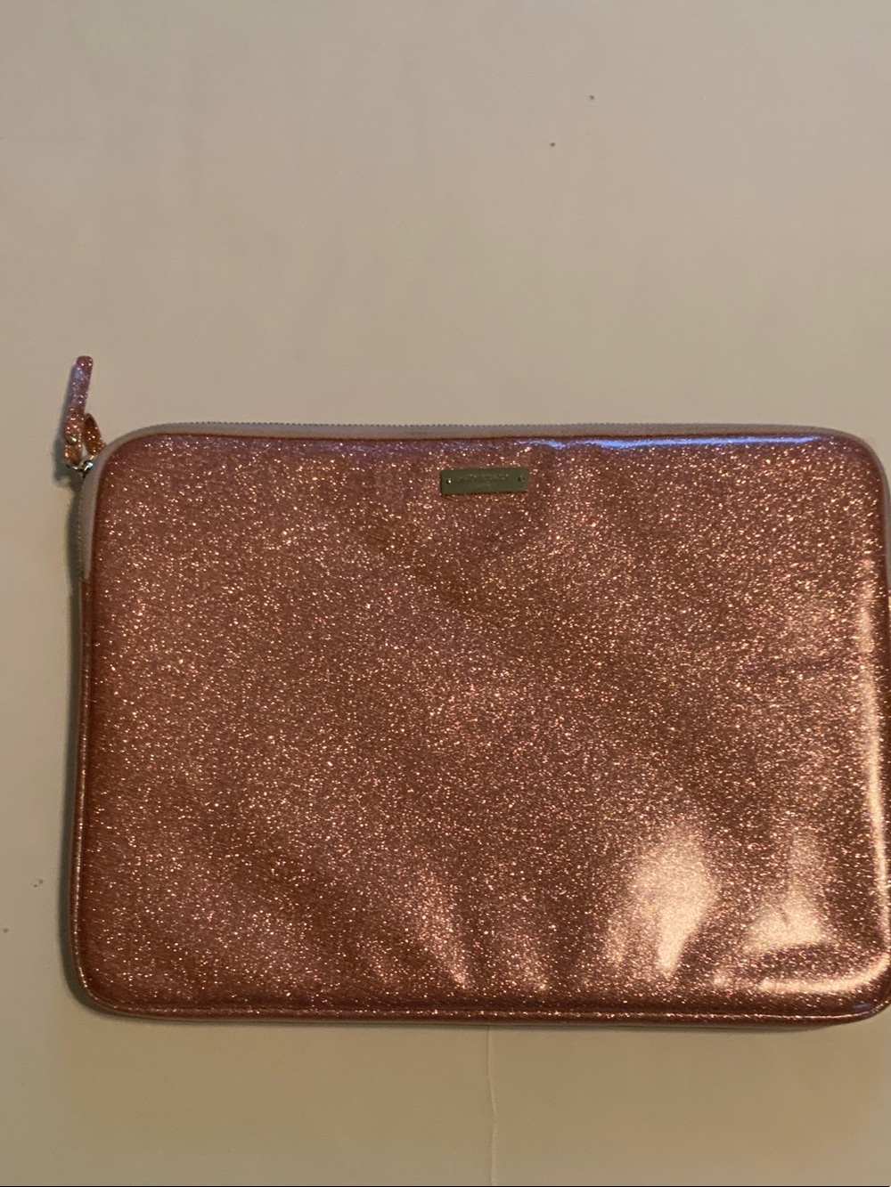 kate spade Rose Gold Glitter Laptop Pouch
